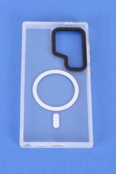 Şeffaf Samsung S24 Ultra Uyumlu Orbit Serisi Kamera Korumalı Magsafe Sert Silikon Telefon Kılıfı 404215