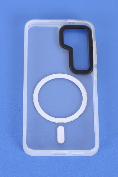 Şeffaf Samsung S24 Uyumlu Orbit Serisi Kamera Korumalı Magsafe Sert Silikon Telefon Kılıfı 404209