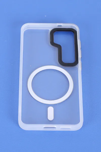 Şeffaf Samsung S25 Uyumlu Orbit Serisi Kamera Korumalı Magsafe Sert Silikon Telefon Kılıfı 404219