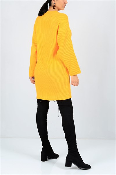Selanik Örgü Sarı Triko Elbise 23047B