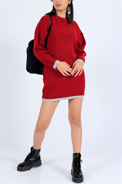 Selanik Örme Kırmızı Triko Tunik 25853B