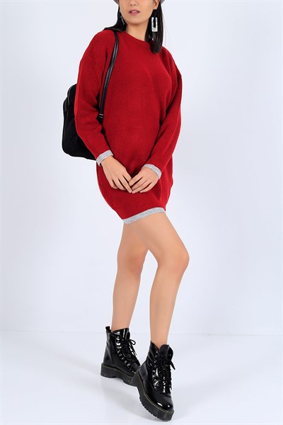 Selanik Örme Kırmızı Triko Tunik 25853B