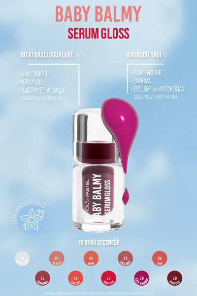 Show By Pastel Baby Balmy Serum Gloss No:38 - Dudak Parlatıcısı ve Dudak Bakımı 398007