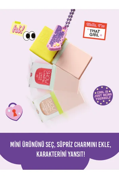 Show by Pastel Glow Up Girl - Main Character (Şeffaf Dudak Parlatıcı & Allık 52 & Aydınlatıcı 72) Seti 409494