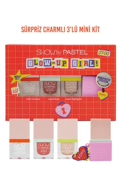 show-by-pastel-glow-up-girl-xoxo-mini-kit-seffaf-dudak-parlatici-allik-53-aydinlatici-72-seti-409496