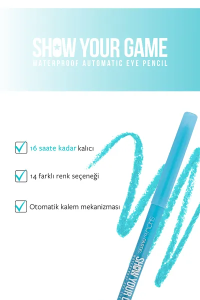 Show By Pastel Show Your Game Waterproof Gel Eye Pencil - Suya Dayanıklı Jel Göz Kalemi 403 313480