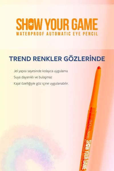 Show By Pastel Show Your Game Waterproof Gel Eye Pencil - Suya Dayanıklı Jel Göz Kalemi 407 313437