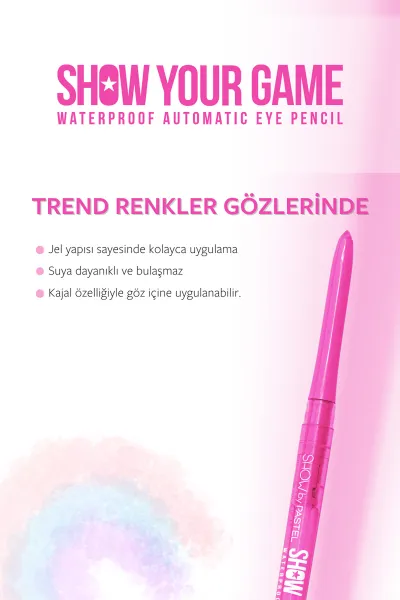 Show By Pastel Show Your Game Waterproof Gel Eye Pencil - Suya Dayanıklı Jel Göz Kalemi 408 313438