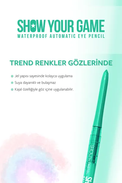 Show By Pastel Show Your Game Waterproof Gel Eye Pencil - Suya Dayanıklı Jel Göz Kalemi 411 313443