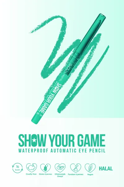 Show By Pastel Show Your Game Waterproof Gel Eye Pencil - Suya Dayanıklı Jel Göz Kalemi 411 313443