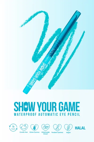 Show By Pastel Show Your Game Waterproof Gel Eye Pencil - Suya Dayanıklı Jel Göz Kalemi 412 313464