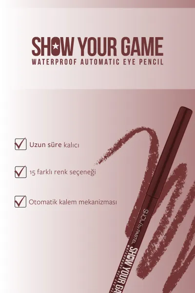 Show By Pastel - Suya Dayanıklı Jel Göz Kalemi 415 442762