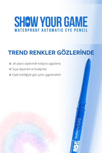 Show by PastelShow Your Game Waterproof Gel Eye Pencil - Jel Göz Kalemi 410 248668
