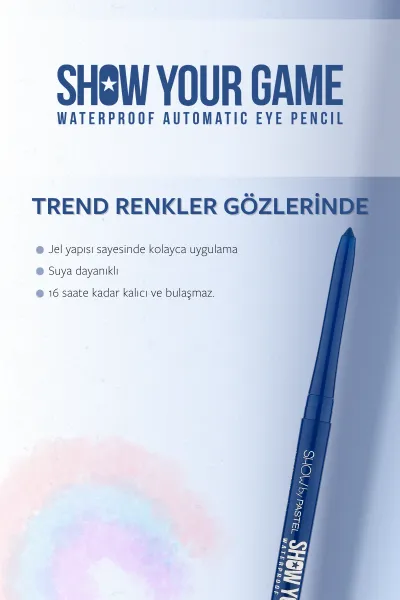 Show by PastelShow Your Game Waterproof Gel Eye Pencil - Jel Göz Kalemi 413 250519