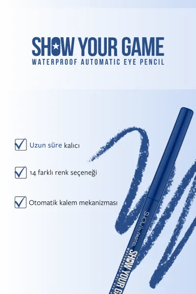 Show by PastelShow Your Game Waterproof Gel Eye Pencil - Jel Göz Kalemi 413 250519