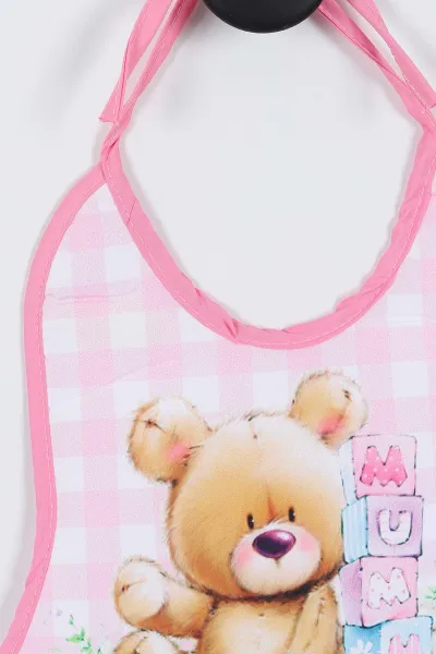 Pembe Sıvı Geçirmez Mama   Önlüğü 335805