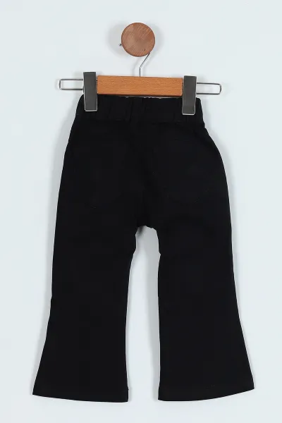 Siyah (1-4 Yaş) Oyuncaklı Kız Çocuk Pantolon 232459