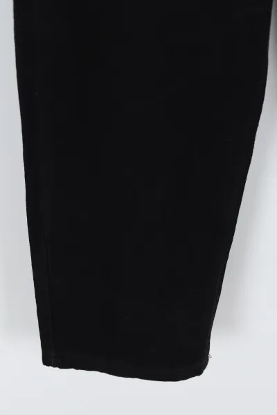 Siyah (11-15 Yaş)Boyfriend Beli Lastikli Kız Çocuk Kot Pantolon 329746