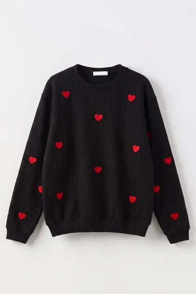siyah-5-16-yas-kalp-nakisli-kiz-cocuk-sweatshirt-486507
