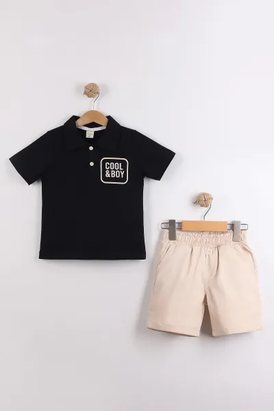 siyah-2-10-yas-polo-yaka-cool-boy-baskili-tisortlu-gabardin-sortlu-erkek-cocuk-yazlik-2li-takim-454611