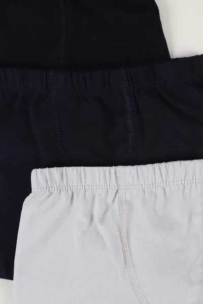 Siyah (2-15 Yaş)Düz Renk Erkek Çocuk 3'lü Boxer 460934