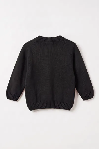 Siyah (2-8 Yaş) Blazer Tirko Kız Çocuk Hırka 474899