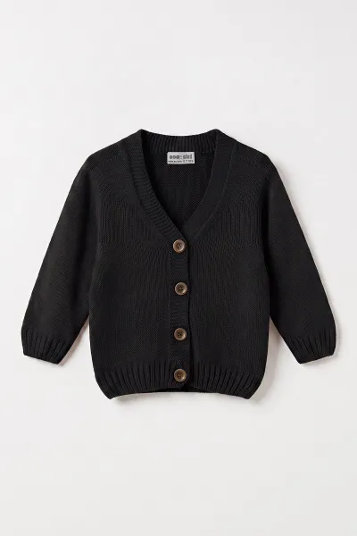 Siyah (2-8 Yaş) Blazer Tirko Kız Çocuk Hırka 474899