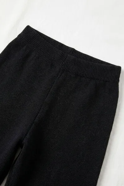 Siyah (2-8 Yaş) Boru Paça Triko Kız Çocuk Pantolon 474577