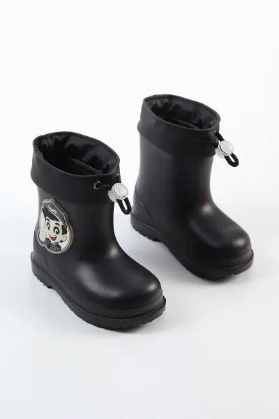 Siyah ( 22 - 31 ) Işıklı Lastikli Erkek Çocuk Bot 493773