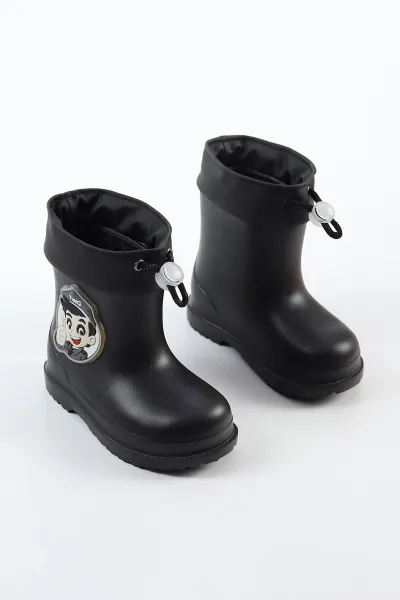 Siyah ( 22 - 31 ) Işıklı Lastikli Erkek Çocuk Bot 499583