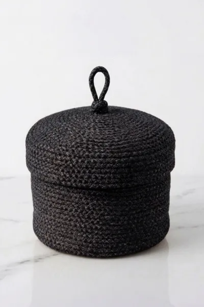 Siyah 22x13 Cm Bella Home Örgü Kapaklı Sepet - Düzenleyici - Organizer 447858