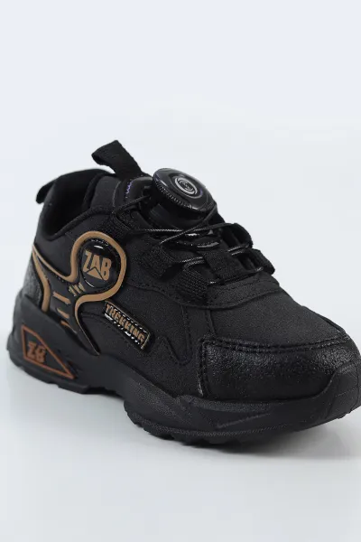 Siyah ( 25 - 30 ) Akıllı Bağcıklı Erkek Çocuk Spor Ayakkabı 500648