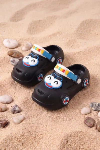 Siyah ( 25 - 30 ) Figürlü Erkek Çocuk Sandalet 462466