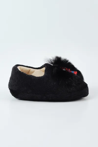 Siyah ( 25 - 30 ) Peluş Figürlü Erkek Çocuk Panduf 495166