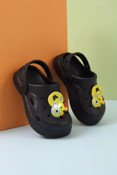 Siyah ( 26 - 29 ) Figürlü Işıklı Erkek Çocuk Terlik ve Sandalet 464840