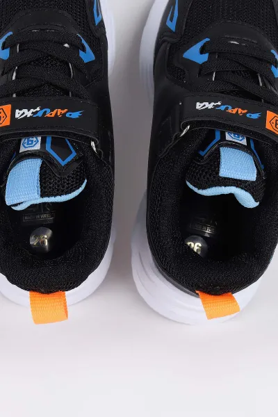 Siyah (26-30 Patik)Kalın Taban Cırtlı Çocuk Spor Ayakkabı 345807