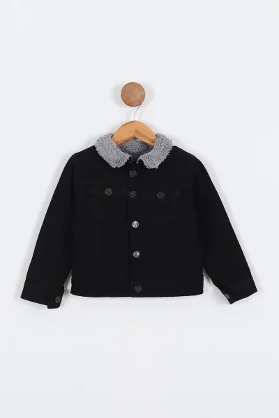 Siyah (3-7 Yaş) Welsoftlu Erkek Çocuk Ceket 304487