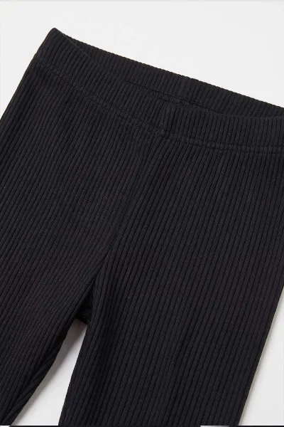 Siyah (3-8 Yaş) Kalp Baskılı 2 İp Sweatli Fitilii Taytlı Kız Çocuk Mevsimlik Takım 484928