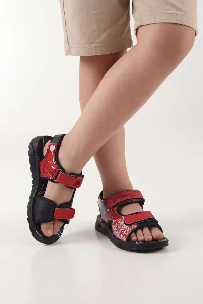 siyah-31-35-cirt-bantli-figurlu-erkek-cocuk-sandalet-455441