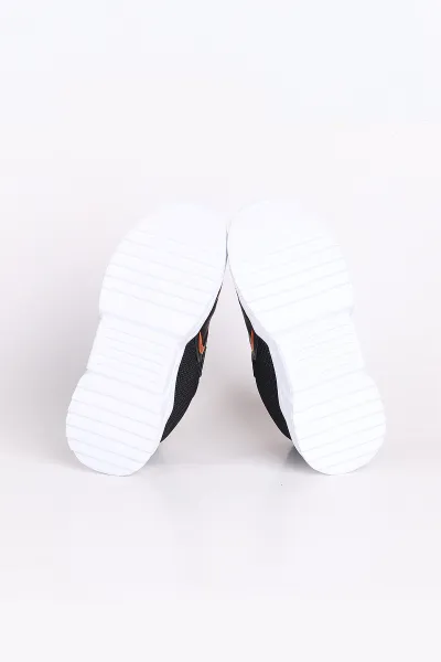 Siyah (31-35 Filet)Kalın Taban Cırtlı Çocuk Spor Ayakkabı 346777