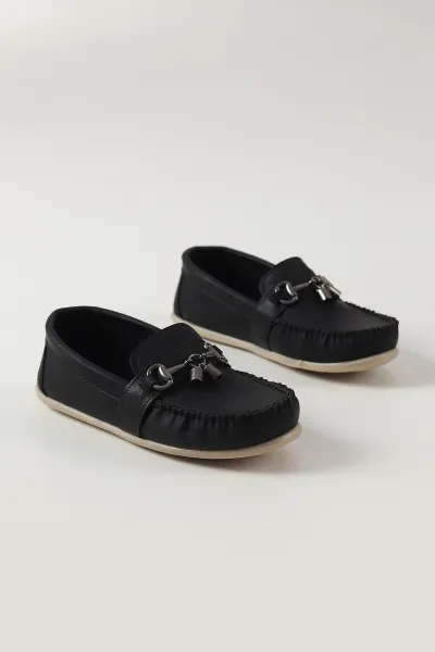 Siyah ( 31 - 36 ) Toka Detaylı Erkek Çocuk Loafer Ayakkabı 463213