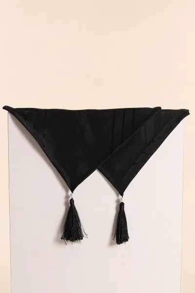Siyah 35x140 Klasik Püsküllü Runner 248091