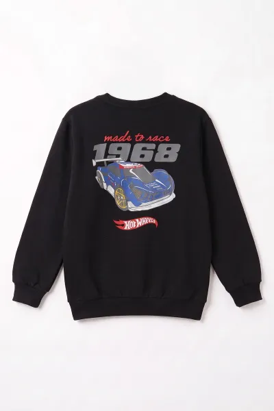Siyah (4-12 Yaş)Baskılı  2 İp Erkek Çocuk Sweatshirt 493699