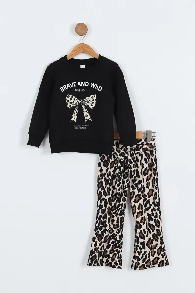 siyah-4-8-yas-leopar-pantolonlu-fiyonk-baskili-kiz-cocuk-takim-341735
