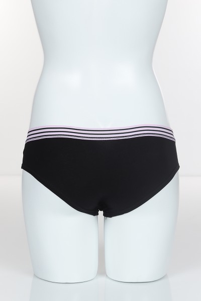 Siyah 4317 Hip Boxer Pamuk Love Baskılı Külot 102251