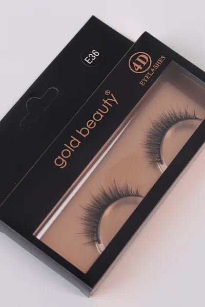 Siyah 4D E36 Eyelashes İpek Takma Kirpik 483510