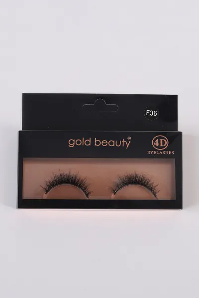 Siyah 4D E36 Eyelashes İpek Takma Kirpik 483510