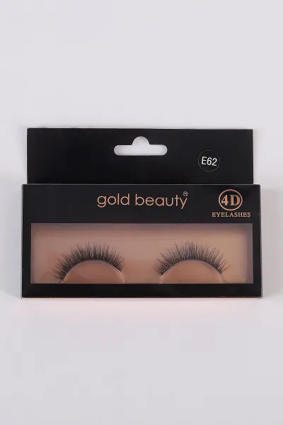 Siyah 4D E62 Eyelashes İpek Takma Kirpik 483513