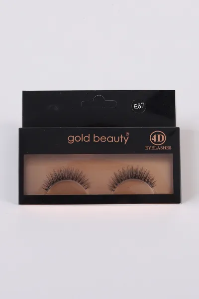 Siyah 4D E67 Eyelashes İpek Takma Kirpik 483503