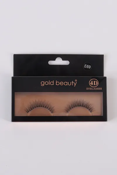 Siyah 4D E69 Eyelashes İpek Takma Kirpik 483509